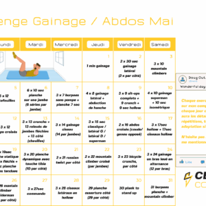 Challenge Abdos Gainage Mai